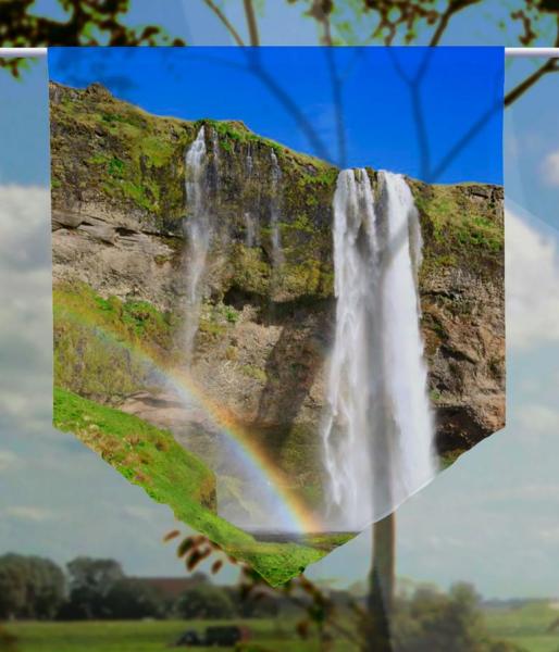 Seljalandsfoss Rainbow, Scheibenhänger spitz